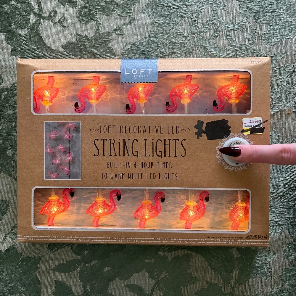 Pink Flamingo String Lights